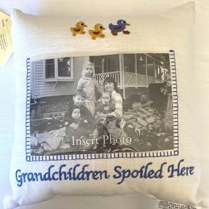 Decorative pillow with photo insert
